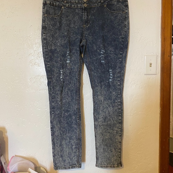Be Girl Jeans distressed skinny jeans, size 18 - Picture 2 of 8